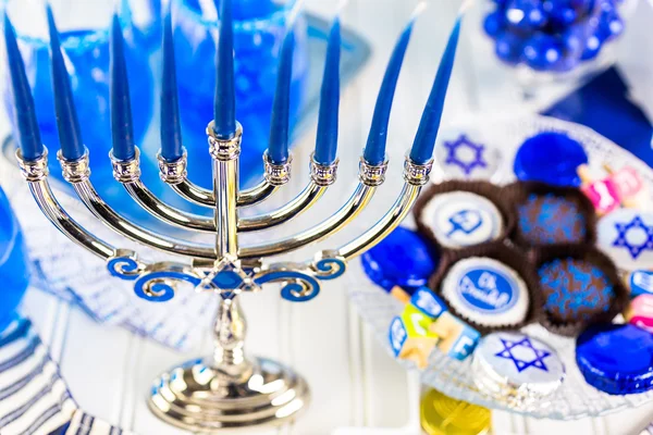 Hanukkah bordet dukat — Stockfoto