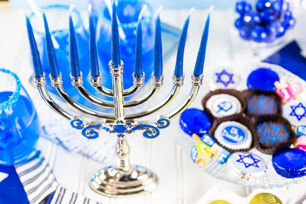 Conjunto de mesa para Hanukkah — Fotografia de Stock