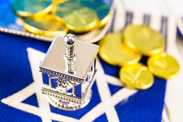 Hanukkah bordet dukat — Stockfoto