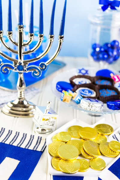 Hanukkah bordet dukat — Stockfoto