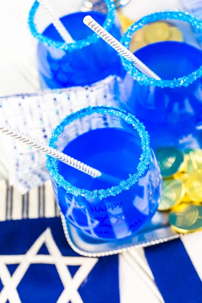 Table set  for Hanukkah — Stock Photo, Image