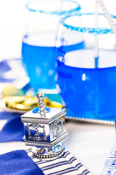 Table set  for Hanukkah — Stock Photo, Image