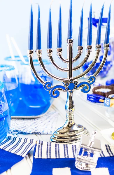 Set da tavola per Hanukkah — Foto Stock