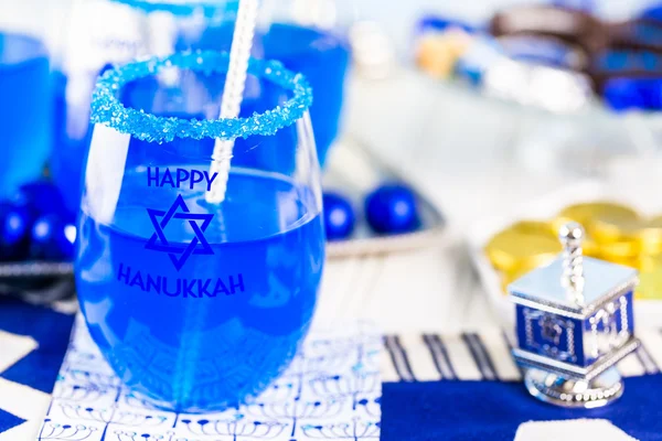 Table set  for Hanukkah — Stock Photo, Image