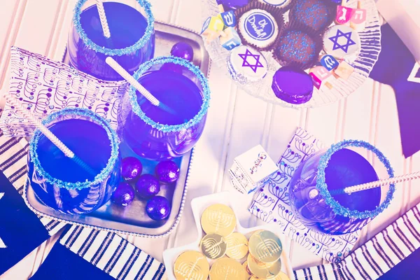 Table set  for Hanukkah — Stock Photo, Image