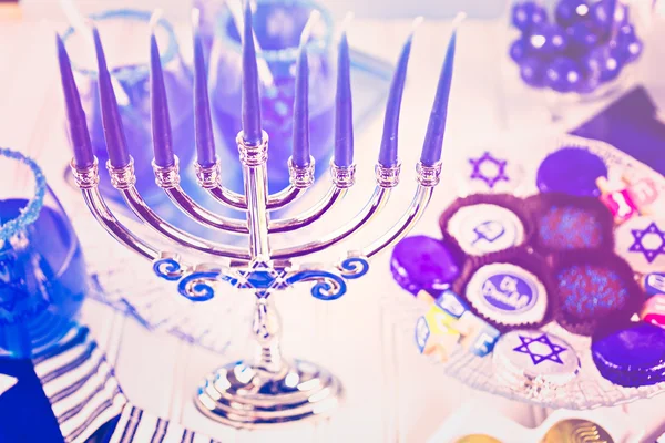 Hanukkah bordet dukat — Stockfoto