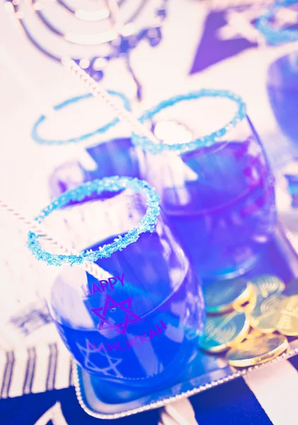 Conjunto de mesa para Hanukkah — Fotografia de Stock