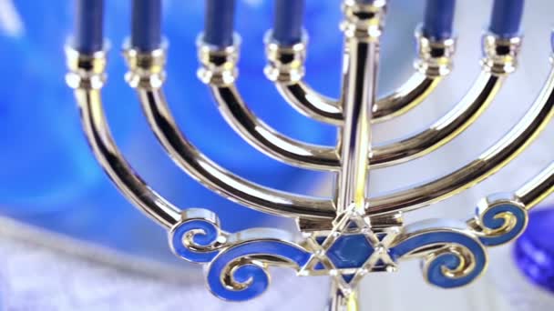 Conjunto de mesa para Hanukkah — Vídeo de Stock