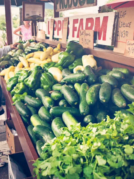 Aliments biologiques frais au marché fermier local — Photo