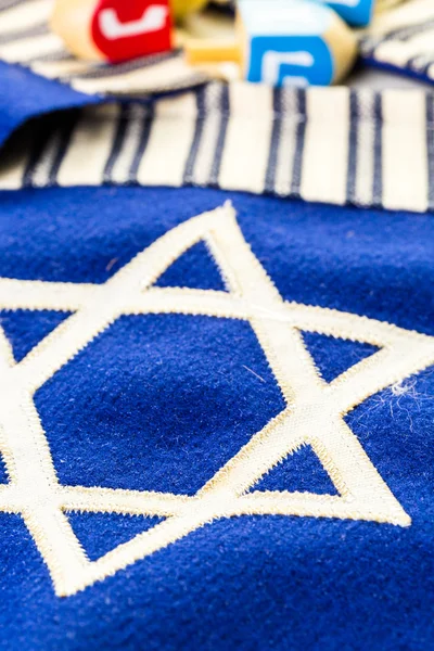 Star of David mavi bayrak bayrak — Stok fotoğraf
