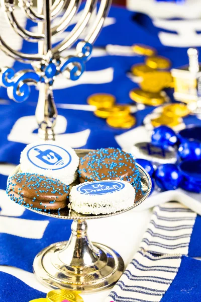 Colorful Hanukkah dreidels — Stock Photo, Image