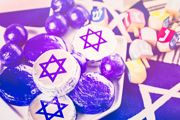 Chocolates with Star of David — Stock Photo, Image