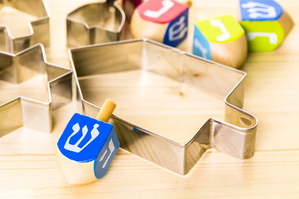 Baking sugar cookies for Hanukkah — Stock Photo, Image