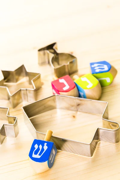 Hornear galletas de azúcar para Hanukkah — Foto de Stock