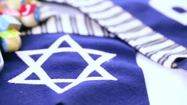 Πολύχρωμο Hanukkah ντρέιντελ — Αρχείο Βίντεο