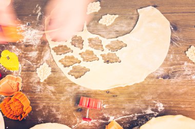 Sonbahar kesmek yapraklar, kabak pasta