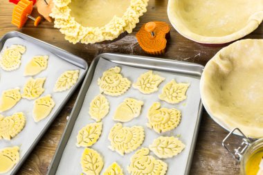 pasta süslemek için çerez stampers yaprakları