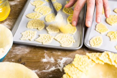 Sonbahar kesmek yapraklar, kabak pasta