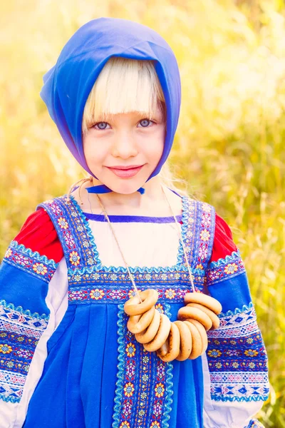 Russian kid in costume — Stock Photo, Image