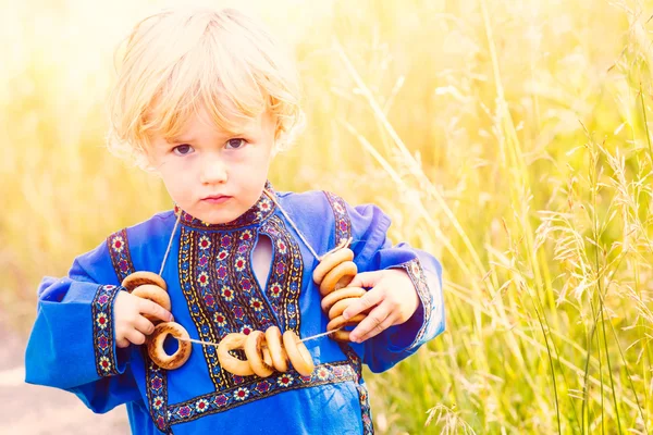 Rus çocuk kostüm — Stok fotoğraf