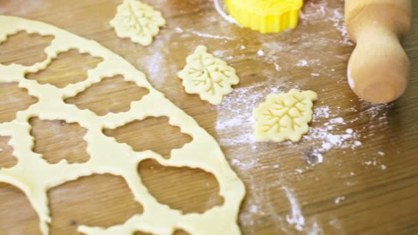 Sütőtök pite süti stamper — Stock videók