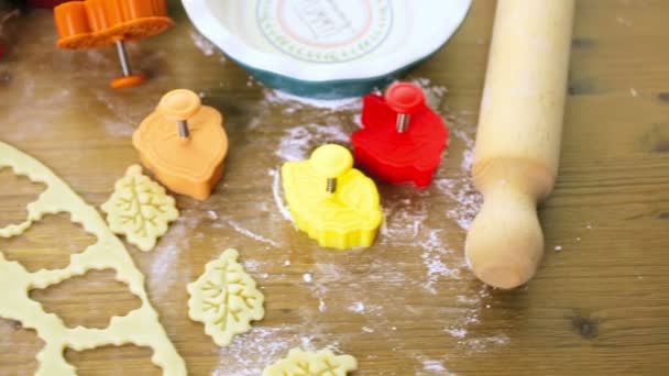 Kabak pasta kurabiye stamper — Stok video