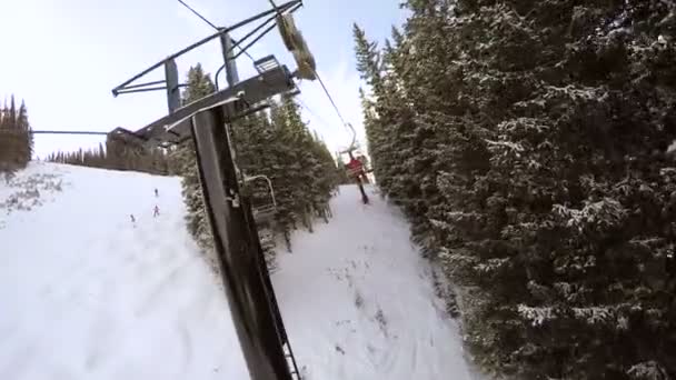 Ski resort i slutet av säsongen — Stockvideo