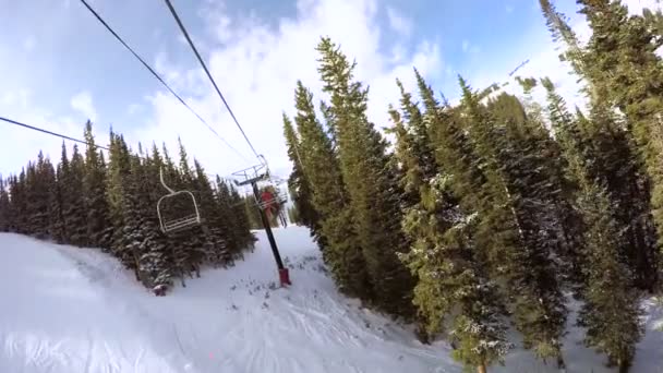 Skiresort aan het einde van het seizoen — Stockvideo