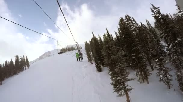 Skigebiet am Ende der Saison — Stockvideo