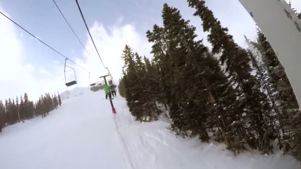 Ski resort i slutet av säsongen — Stockvideo
