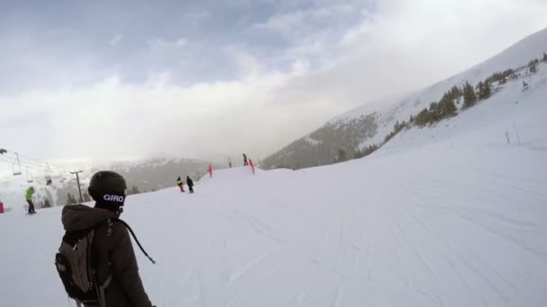 Ośrodek narciarski na koniec sezonu — Wideo stockowe