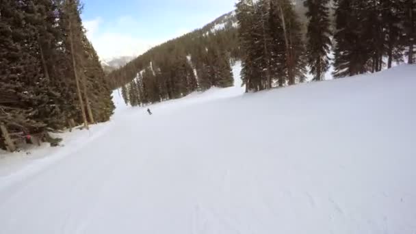 Station de ski en fin de saison — Video