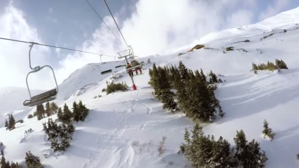 Ski resort i slutet av säsongen — Stockvideo