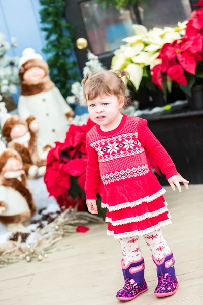 Söta barn girl, Christmass — Stockfoto
