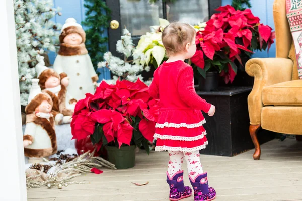 Menina bonito da criança, Christmass — Fotografia de Stock