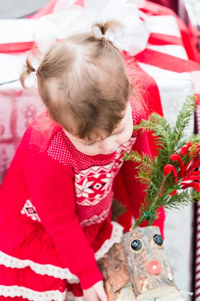 Menina bonito da criança, Christmass — Fotografia de Stock