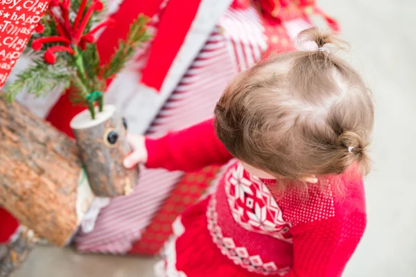 Menina bonito da criança, Christmass — Fotografia de Stock