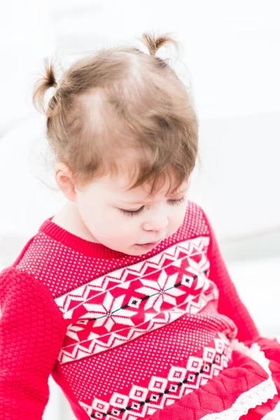 귀여운 유아 소녀, 크리스마스 — 스톡 사진