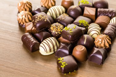 çeşitli gurme çikolata