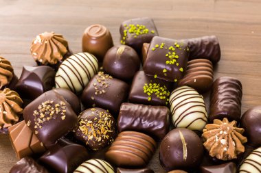 çeşitli gurme çikolata
