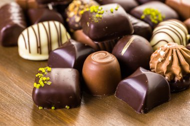 çeşitli gurme çikolata