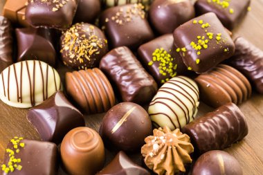 çeşitli gurme çikolata