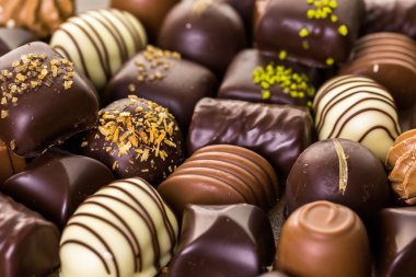 çeşitli gurme çikolata