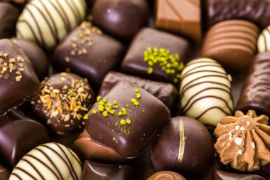 çeşitli gurme çikolata