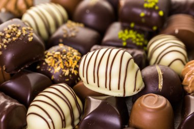 çeşitli gurme çikolata