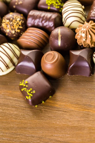 Gourmet assorted chocolates — Stock Photo, Image