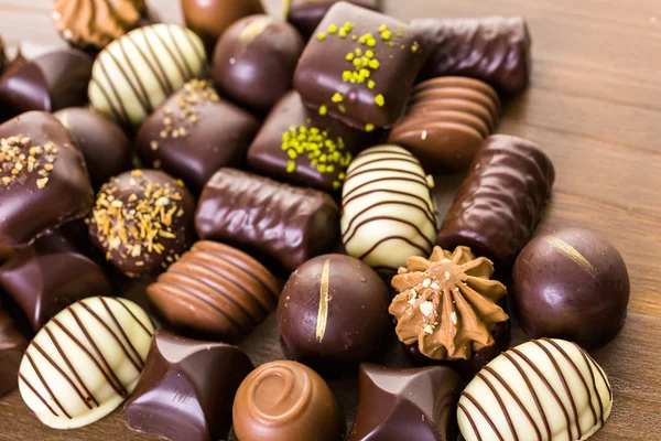 Gourmet assorted chocolates — Stock Photo, Image