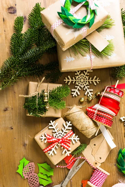 크리스마스 선물 포장 — 스톡 사진