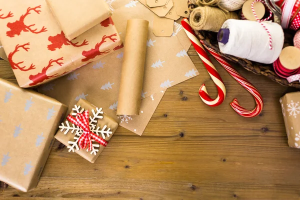 Christmas gifts decoration details — Stock Photo, Image