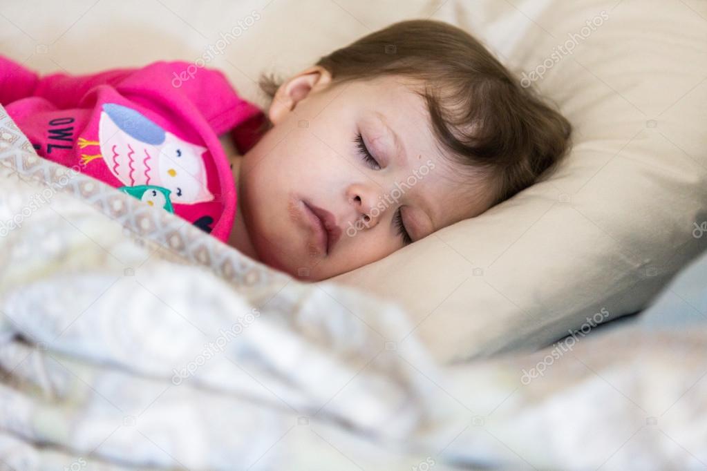 Sleeping toddler girl